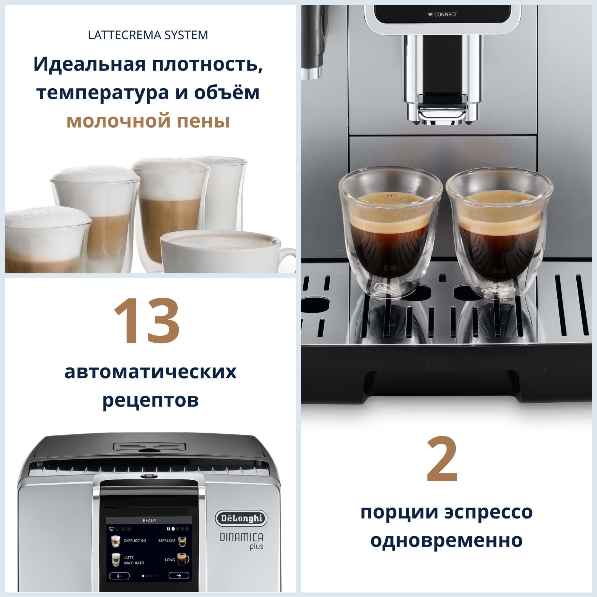Кофемашина автоматическая DeLonghi ECAM 370.85 SB Dinamica Plus фото-5 Кофемашина автоматическая DeLonghi ECAM 370.85 SB Dinamica Plus фото-5