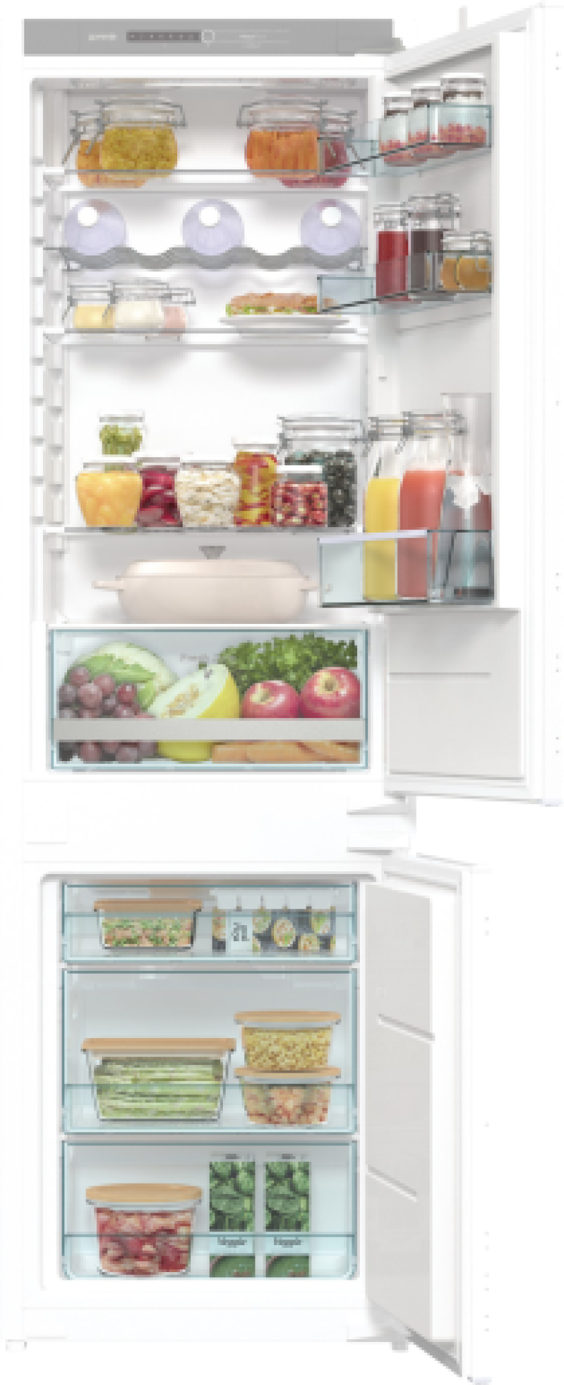 Встраиваемый двухкамерный холодильник Gorenje NRKI4182A1 - фото2