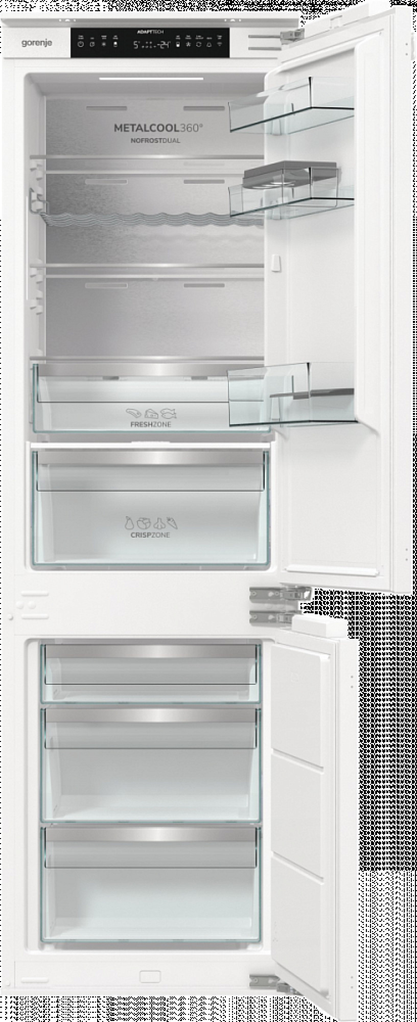 Встраиваемый двухкамерный холодильник Gorenje NRKI517E82WF - фото2