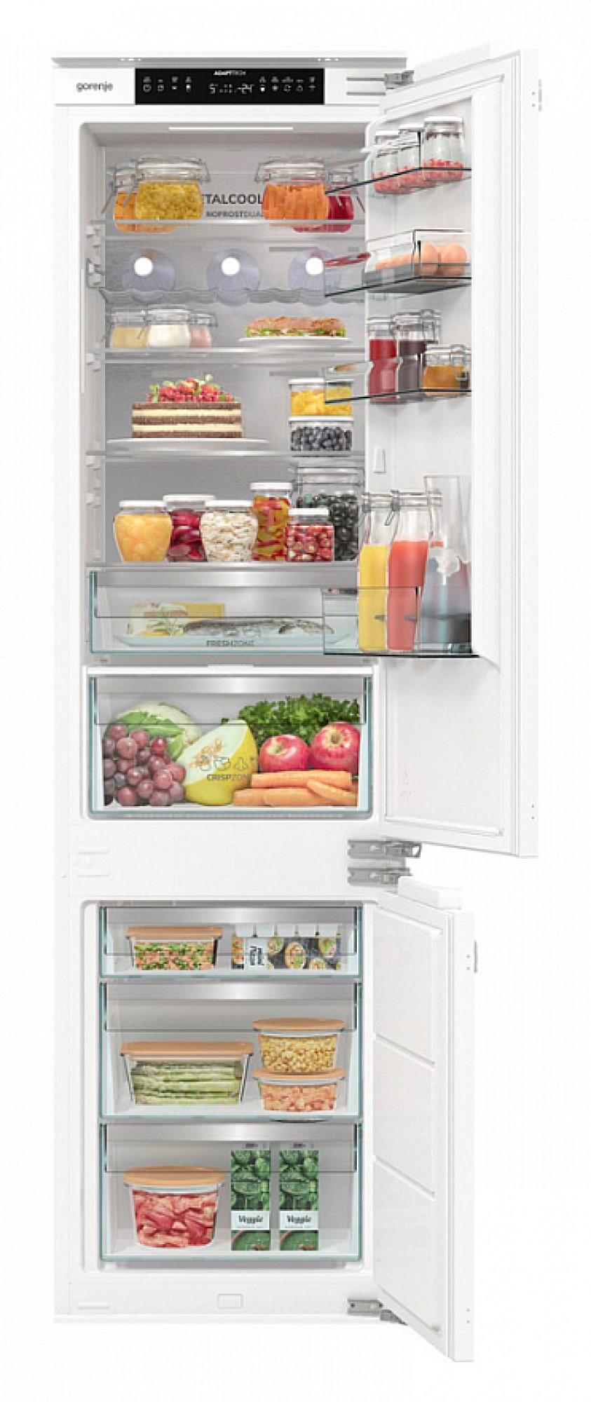 Встраиваемый двухкамерный холодильник Gorenje NRKI519E82WF - фото1