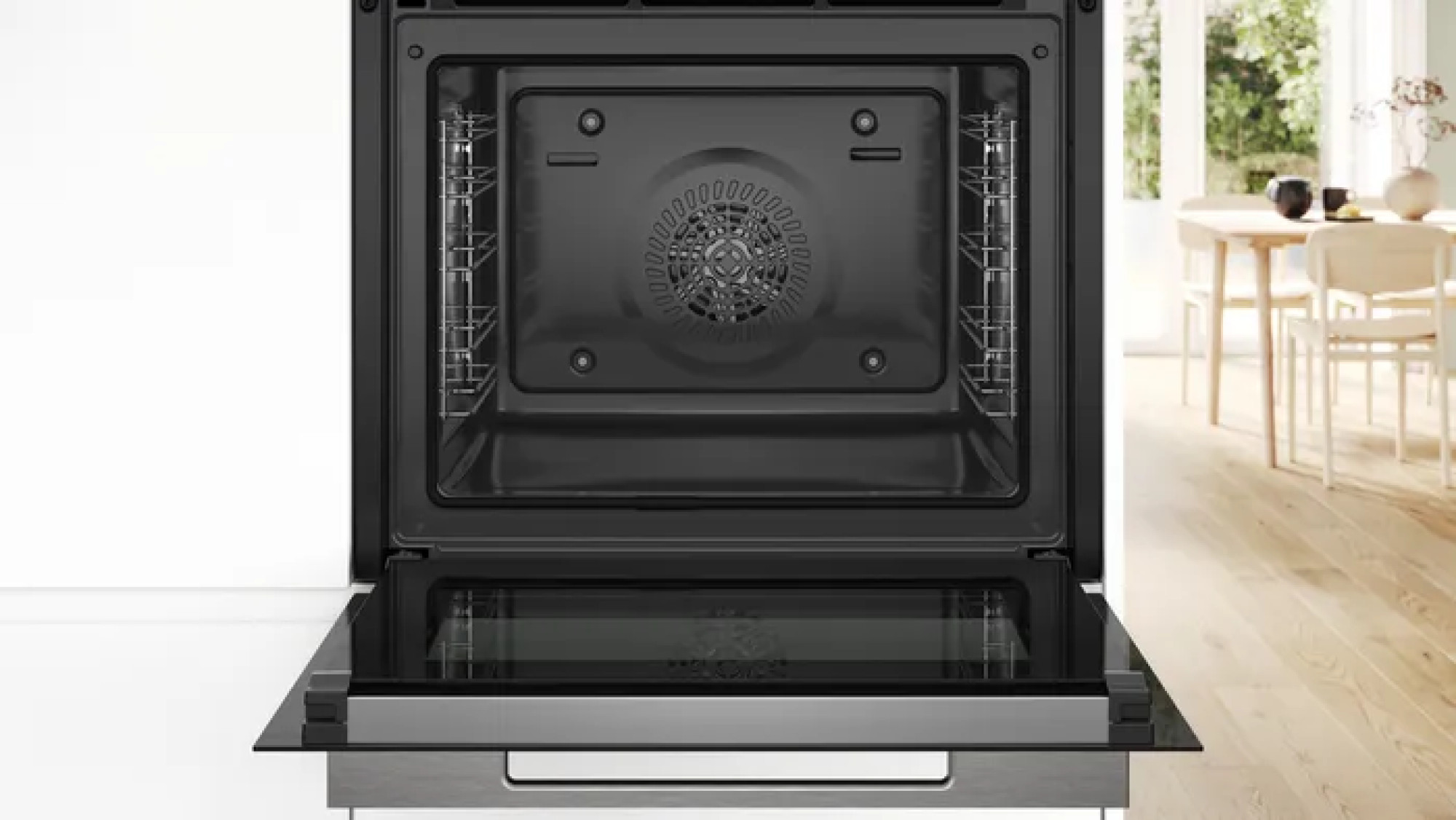 Электрический духовой шкаф Bosch HBG7741B1+Телескопические направляющие Bosch HEZ538000 - фото2