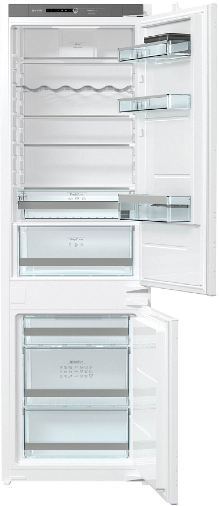 Встраиваемый двухкамерный холодильник Gorenje NRKI4182A1 - фото2