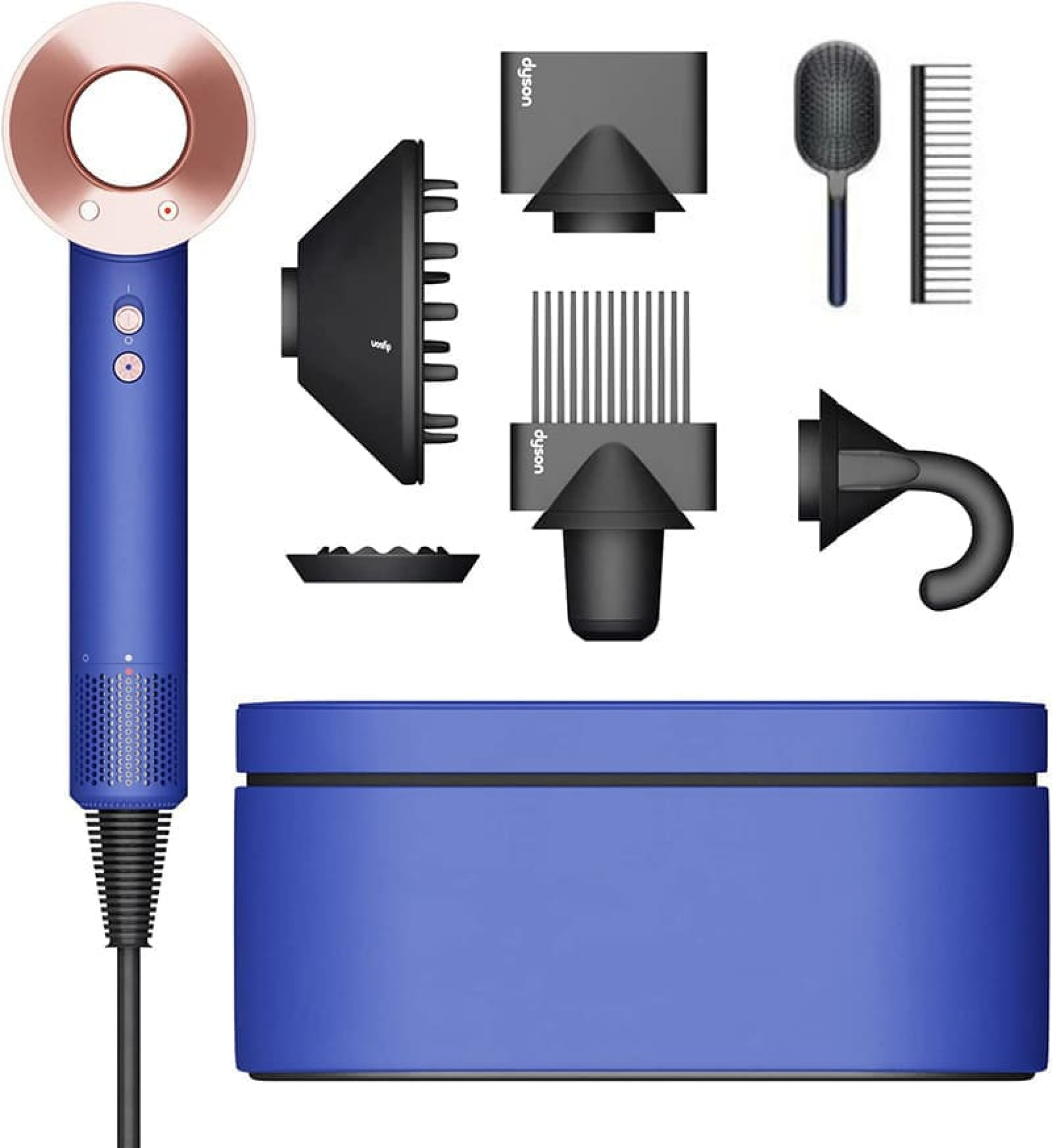 Фен Dyson HD07 Supersonic 426081-01 (синий/розовое золото) - фото1