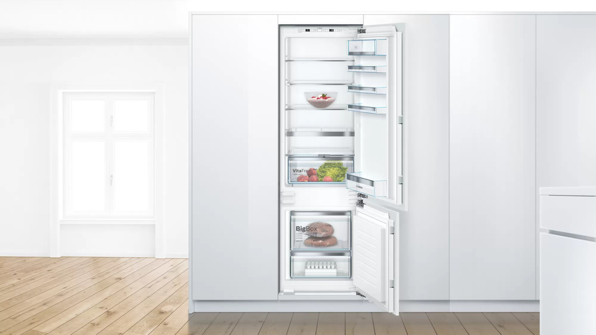 Встраиваемый двухкамерный холодильник Bosch KIS87AF30U - фото2