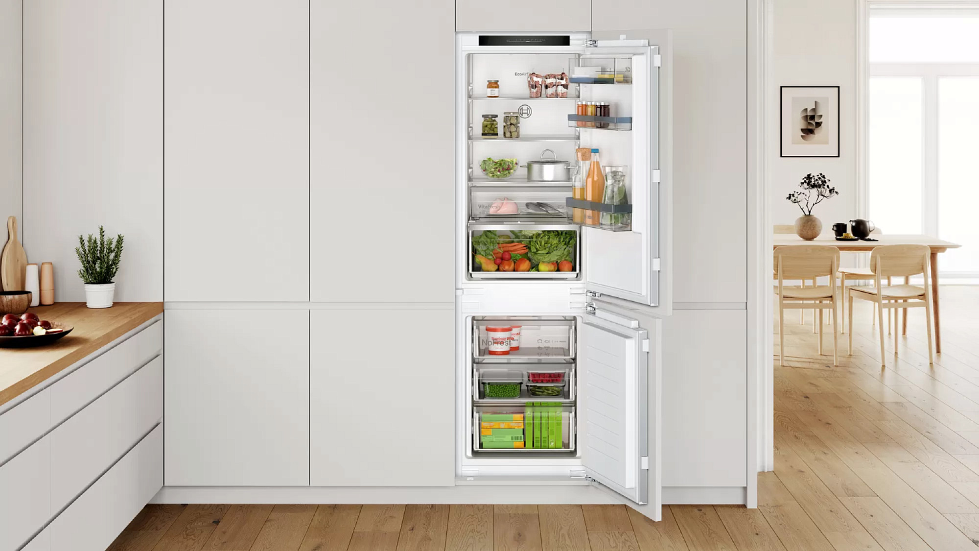 Встраиваемый двухкамерный холодильник Bosch KIN86VFE0 фото-4 Встраиваемый двухкамерный холодильник Bosch KIN86VFE0 фото-4